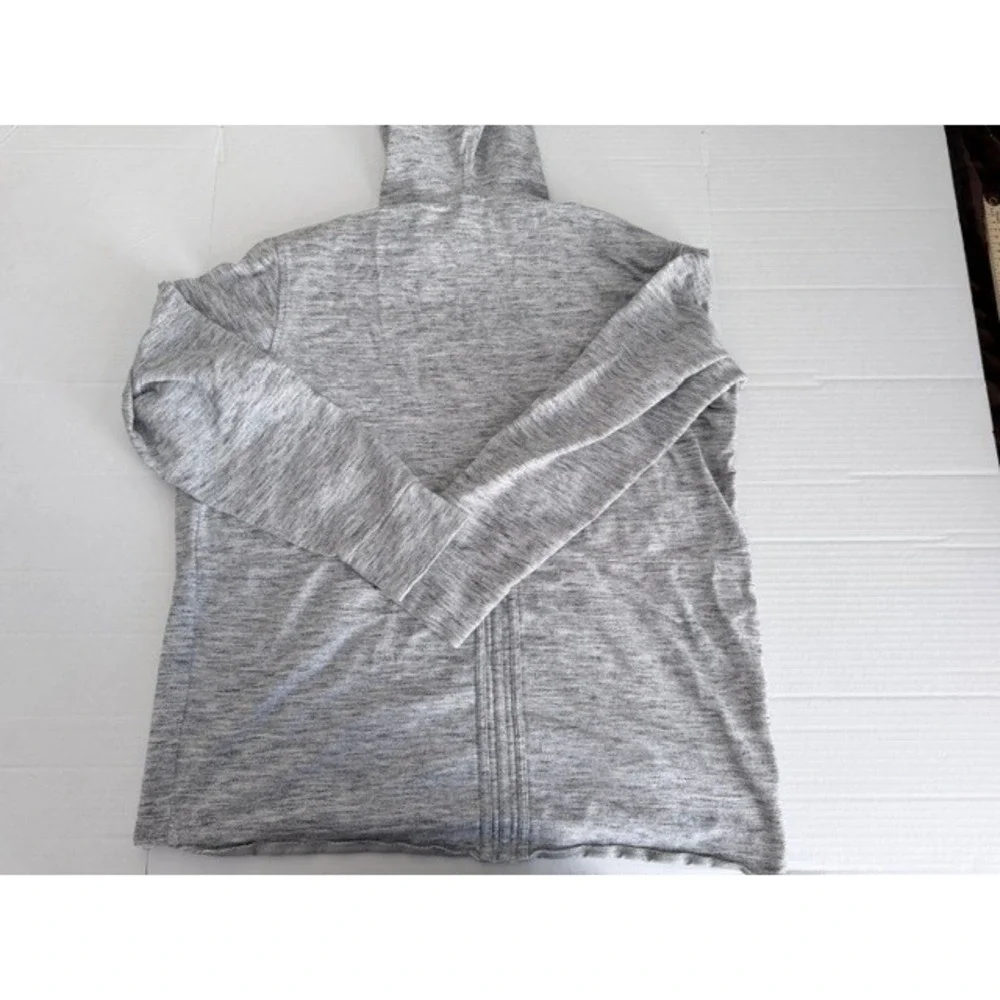 Adidas Mens 2XL Grey Space Dye Heathered Pullover Hoodie Kangaroo Pocket Logo